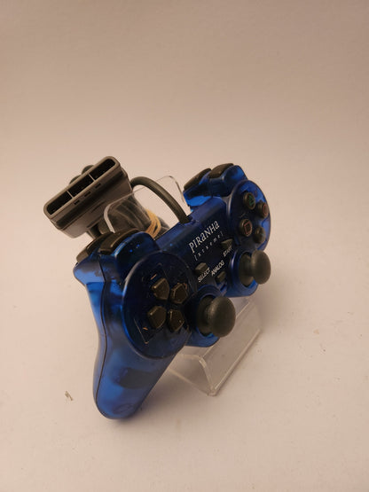 Piranha Xtreme Transparant Blue Controller Playstation 1 - Playstation 1 Accessoires