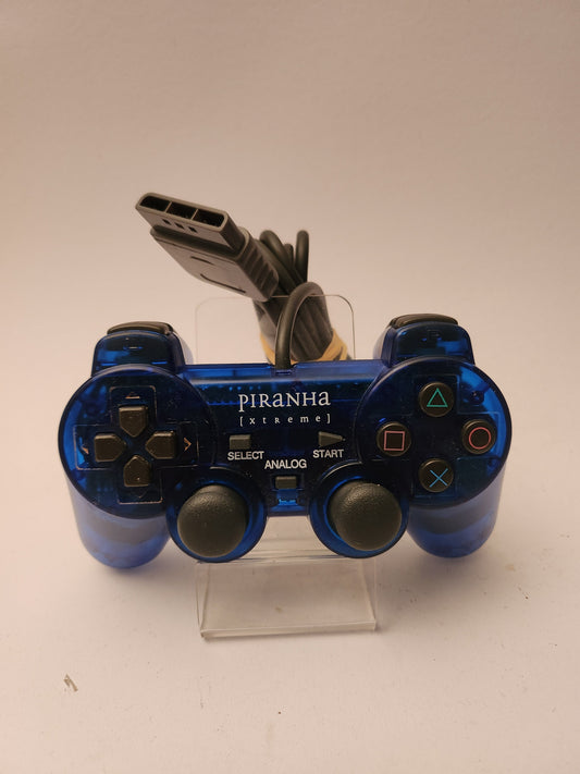 Piranha Xtreme Transparant Blue Controller Playstation 1 - Playstation 1 Accessoires