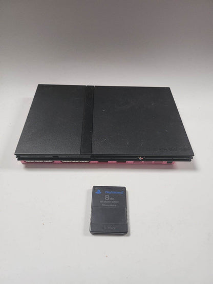 Roze zwarte Playstation 2 Slim, 2 controllers, memorycard en alle kabels - Feniks Gameshop
