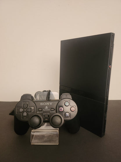 PlayStation 2 Slim Zwart SCPH-77004 + Originele Controller - Playstation 2 Consoles