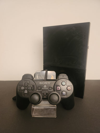 PlayStation 2 Slim Zwart SCPH-90004 + Originele Controller - Playstation 2 Consoles
