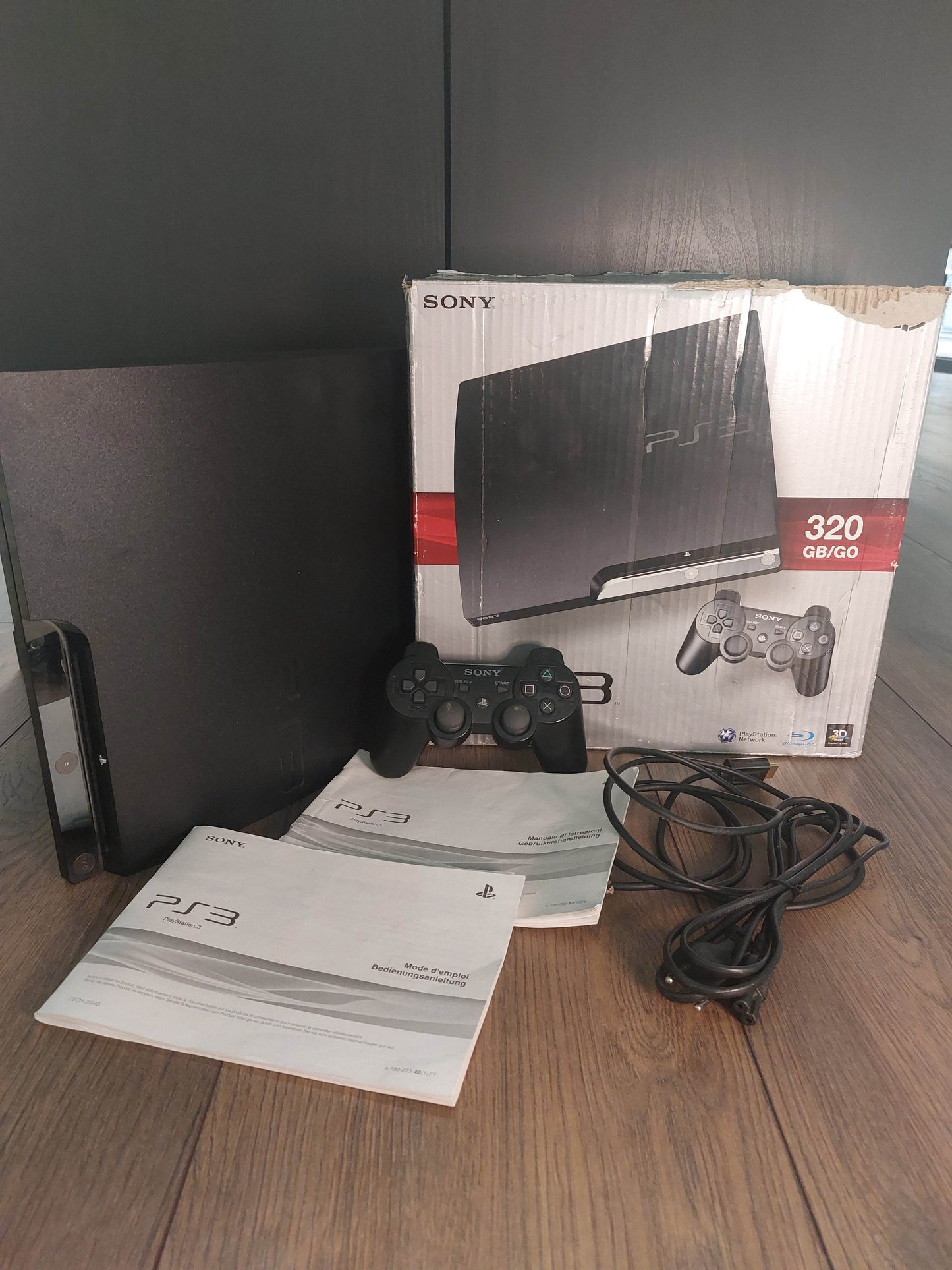 Playstation 3 Slim Zwart 320 gb in doos - Feniks Gameshop