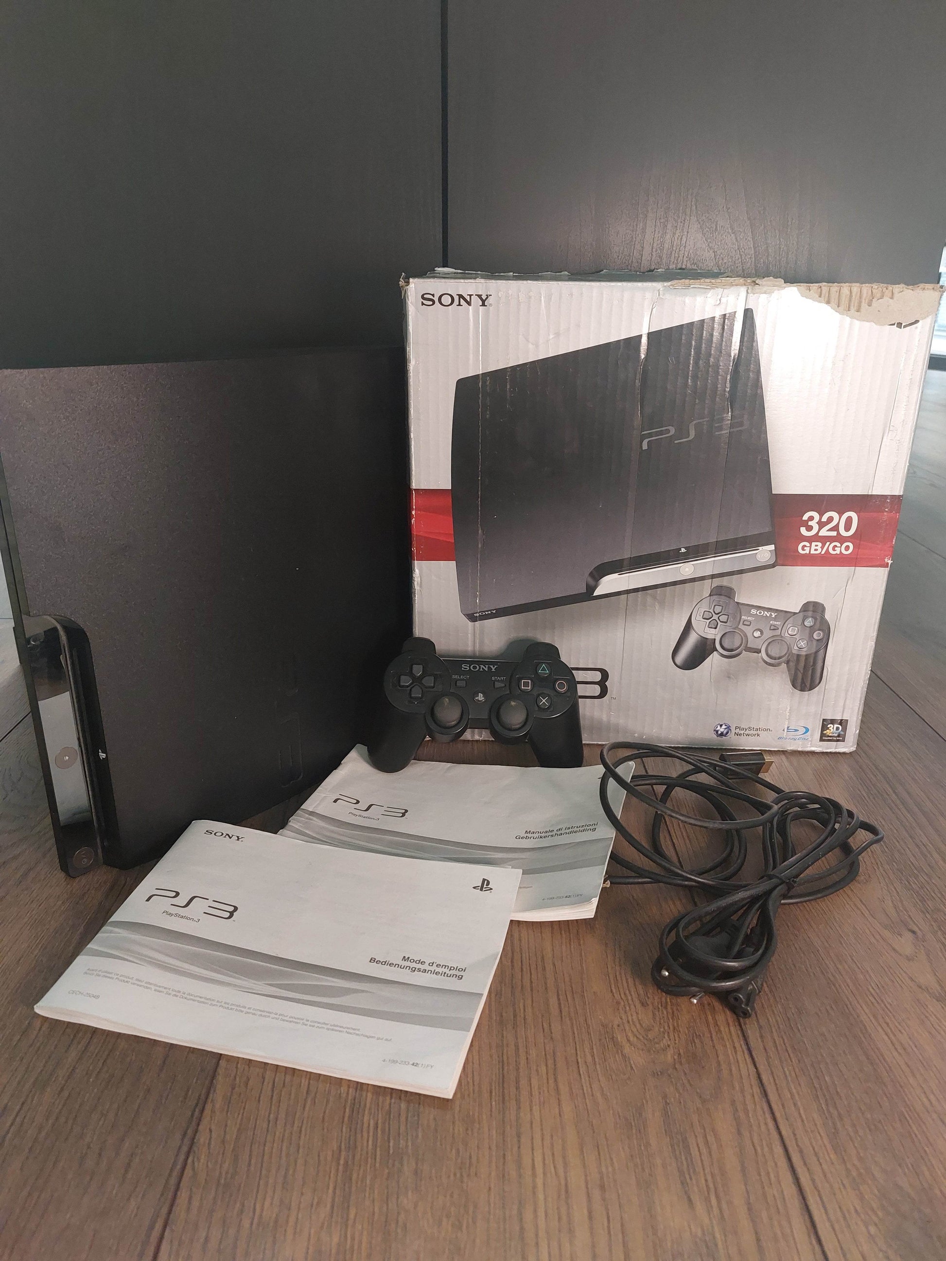 Playstation 3 Slim Zwart 320 gb in doos - Feniks Gameshop