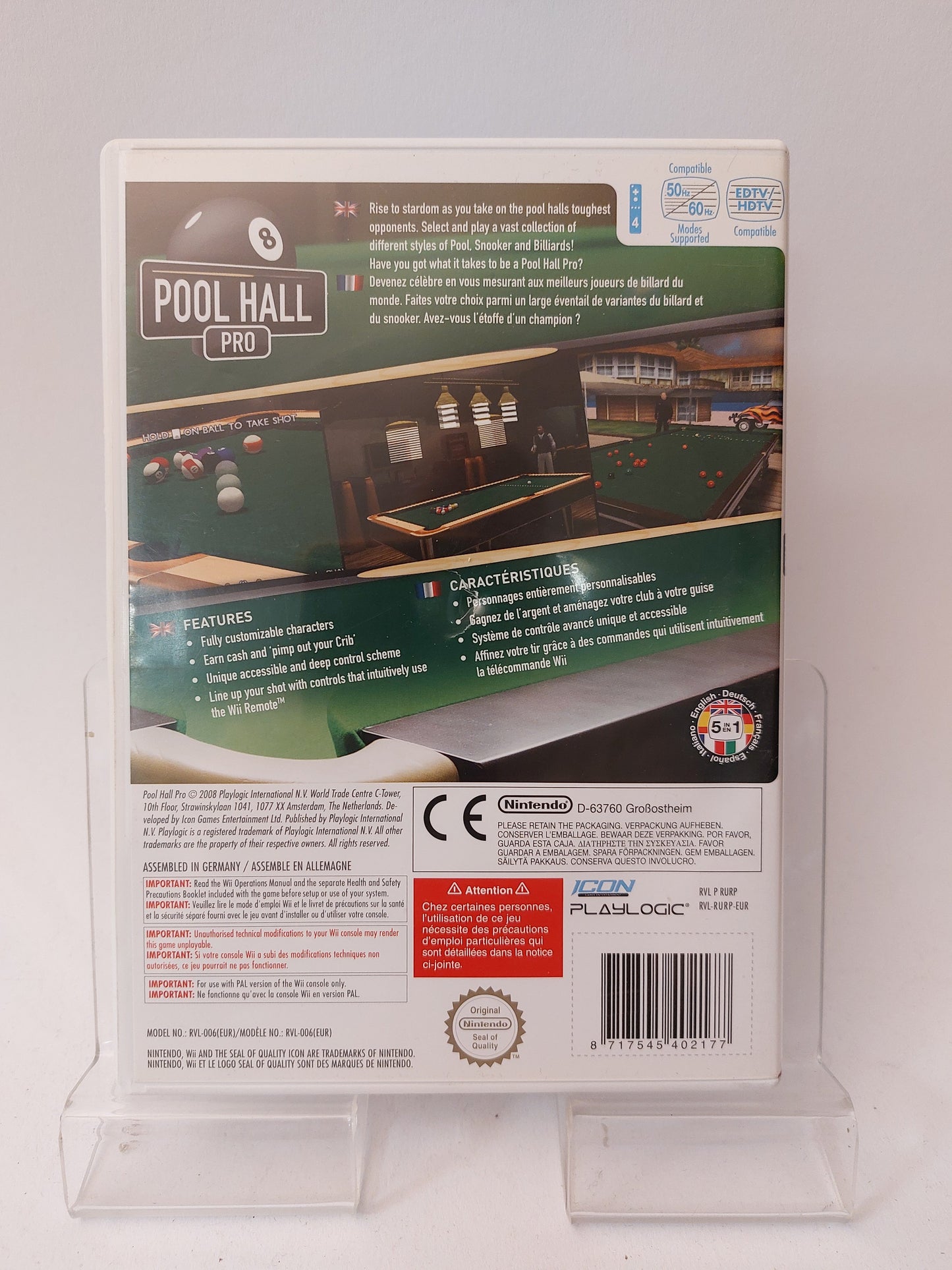 Pool Hall Pro Nintendo Wii - Nintendo Wii Games