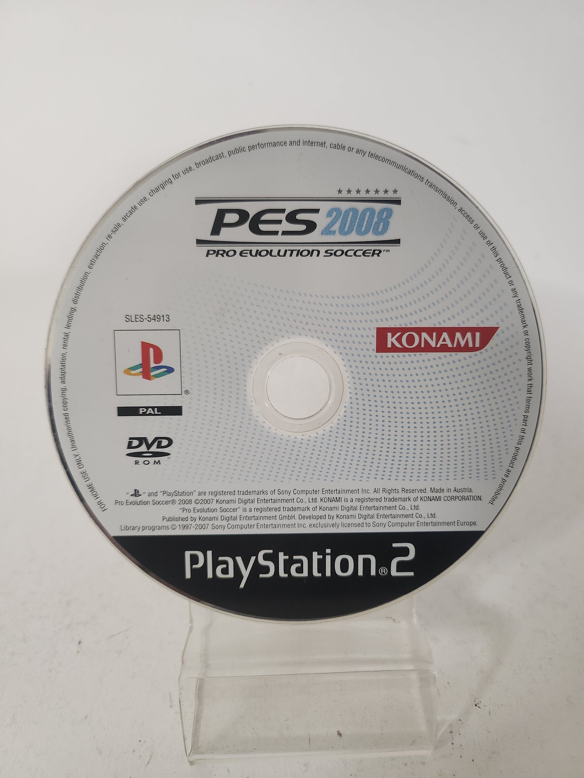 Pro Evolution Soccer 2008 (Disc Only) PlayStation 2 - Playstation 2 Games