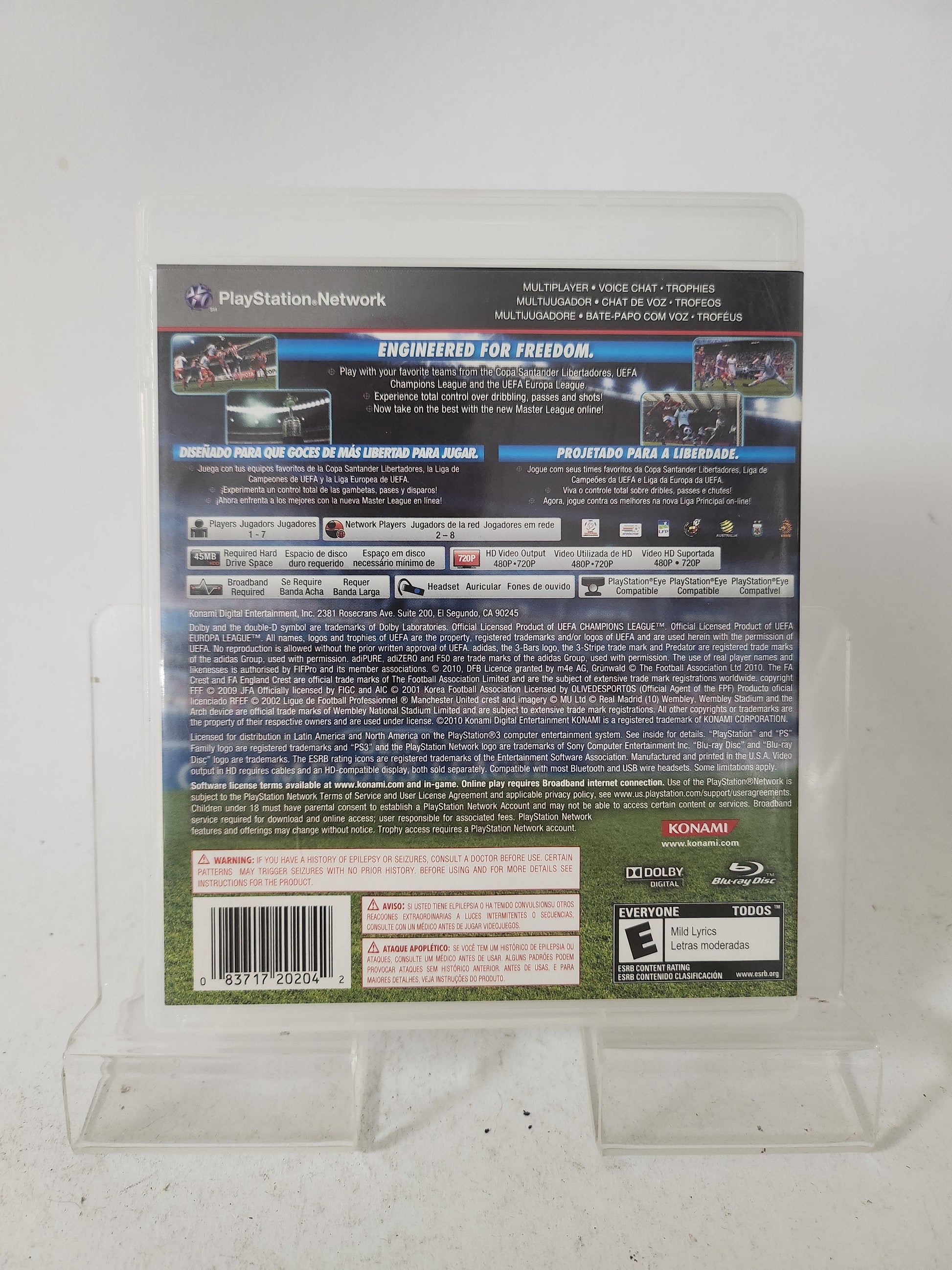 Pro Evolution Soccer 2011 NTSC Playstation 3 - playstation 3 Games