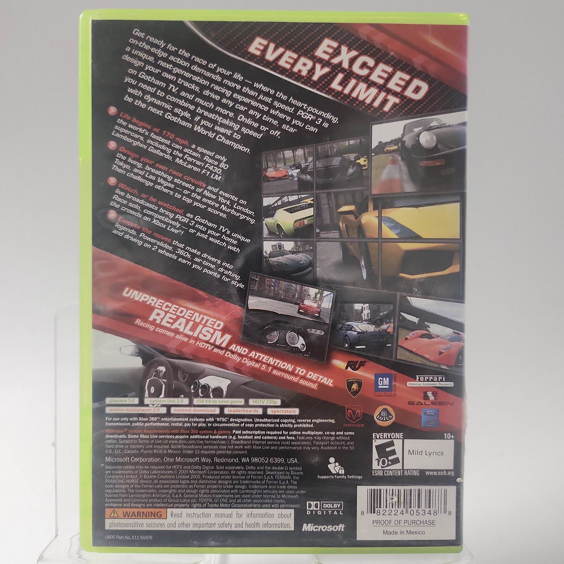 Project Gotham Racing 3 (PGR3) American Edition Xbox 360 - Feniks Gameshop