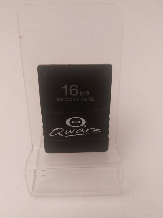 Qware 16mb Memorycard Zwart Playstation 2 - Playstation 2 Accessoires