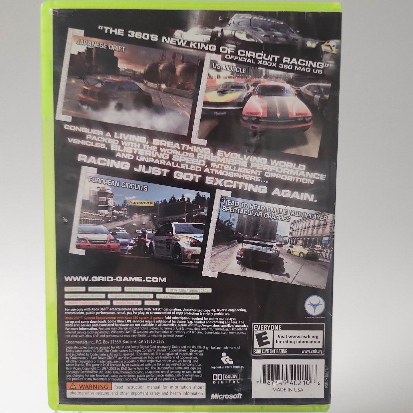 Racedriver Grid American Edition Xbox 360 - Feniks Gameshop