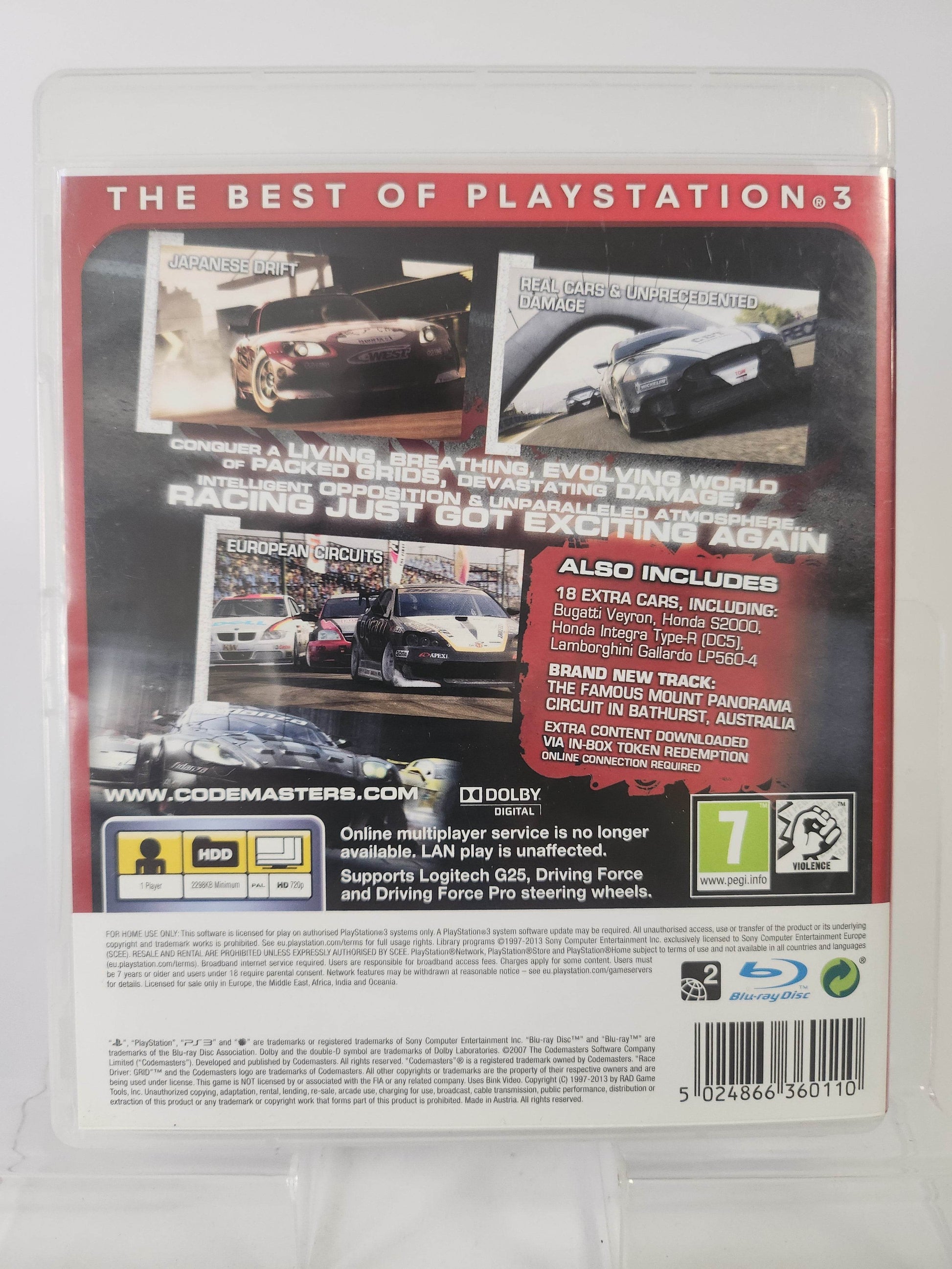 Racedriver Grid Reloaded Essentials Playstation 3 - Feniks Gameshop