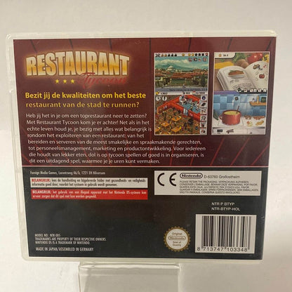 Restaurant Tycoon Nintendo DS - Feniks Gameshop