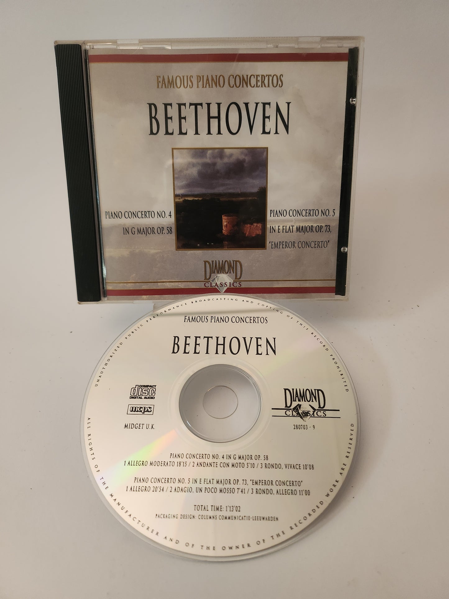Beethoven: Famous Piano Concertos No 4 & 5 CD