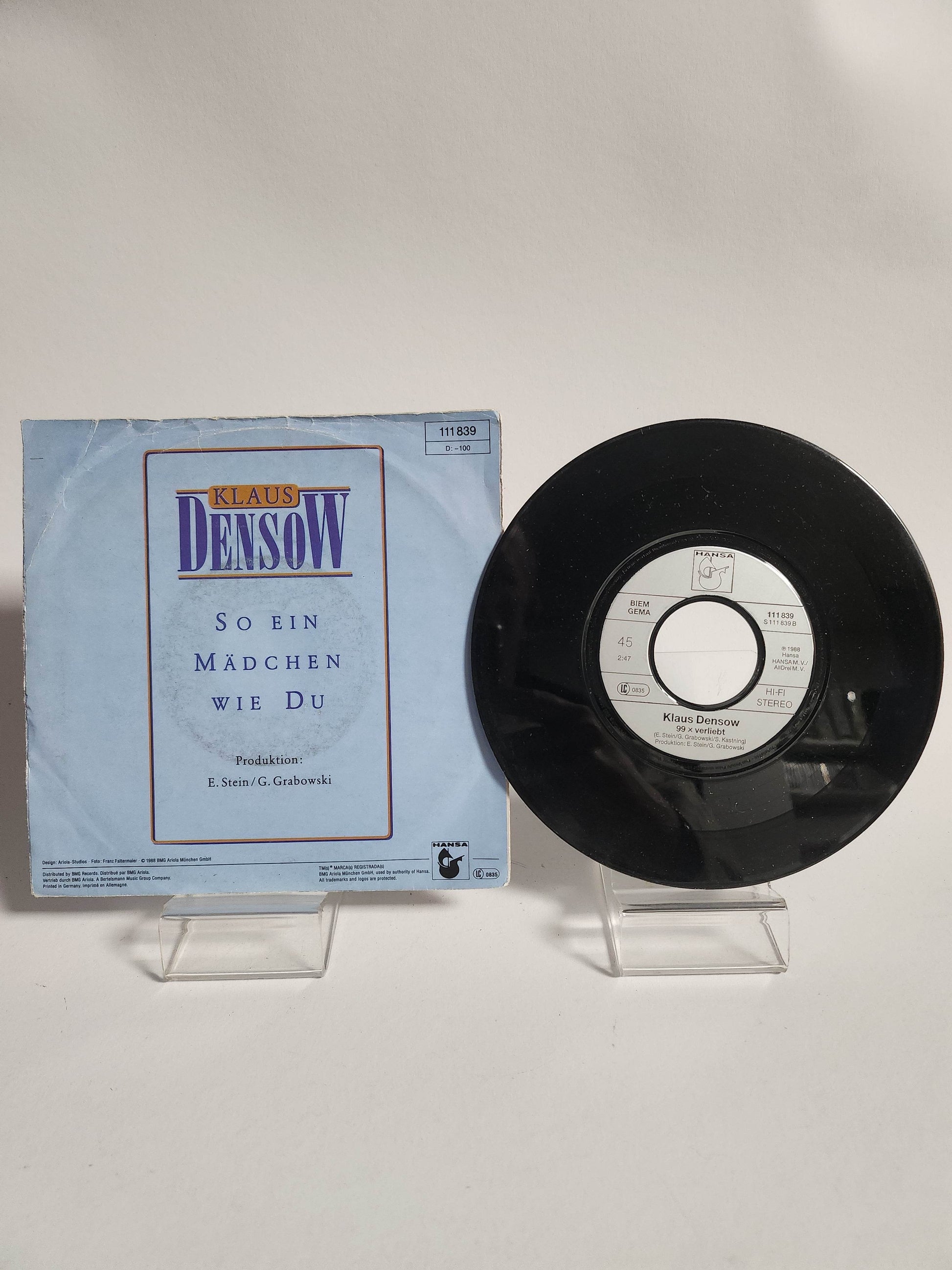 Klaus Densow: So Ein Madchen Wie Du Single Vinyl - Feniks Gameshop