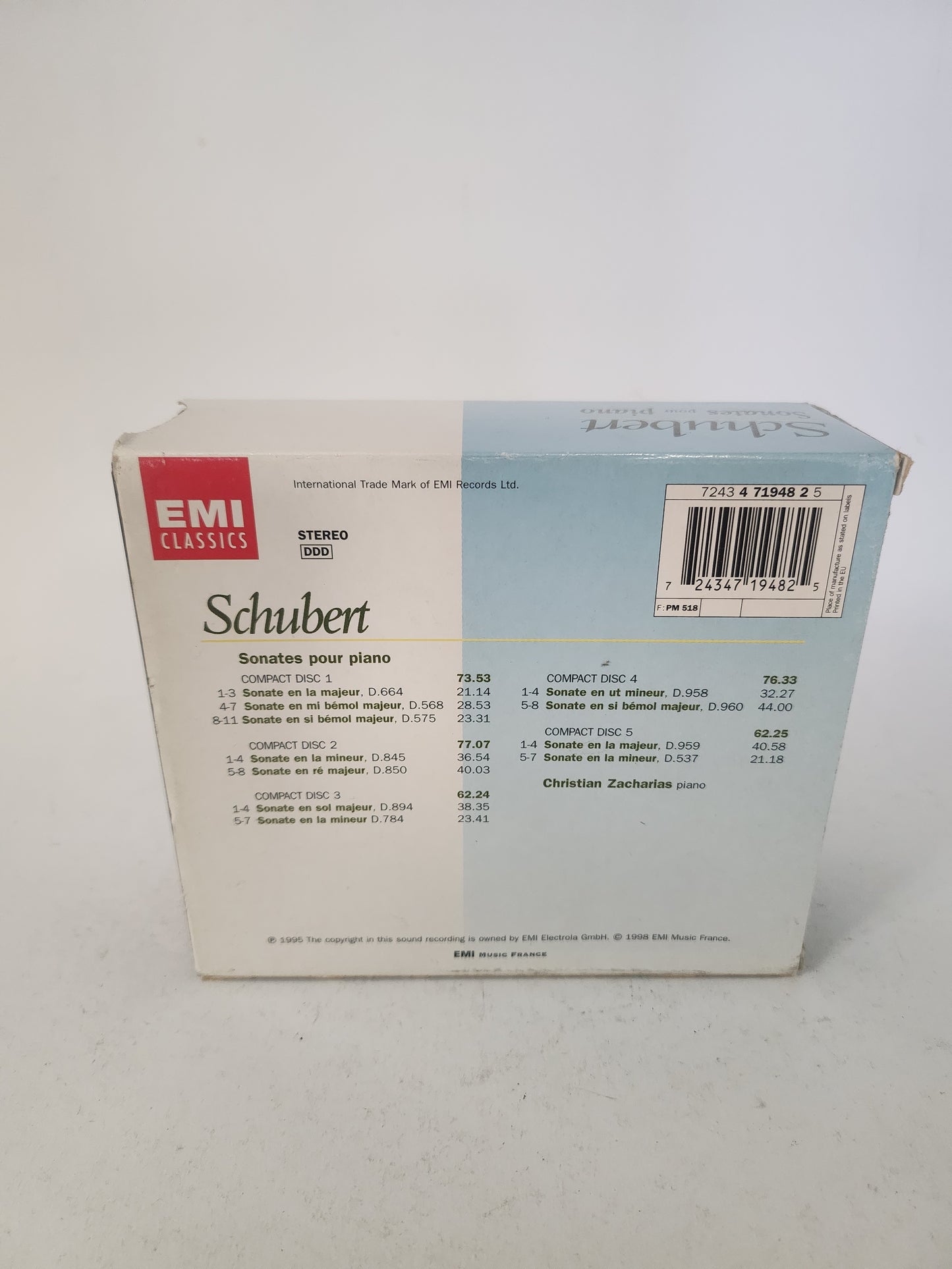 Schubert: Sonates pour Piano CD Box