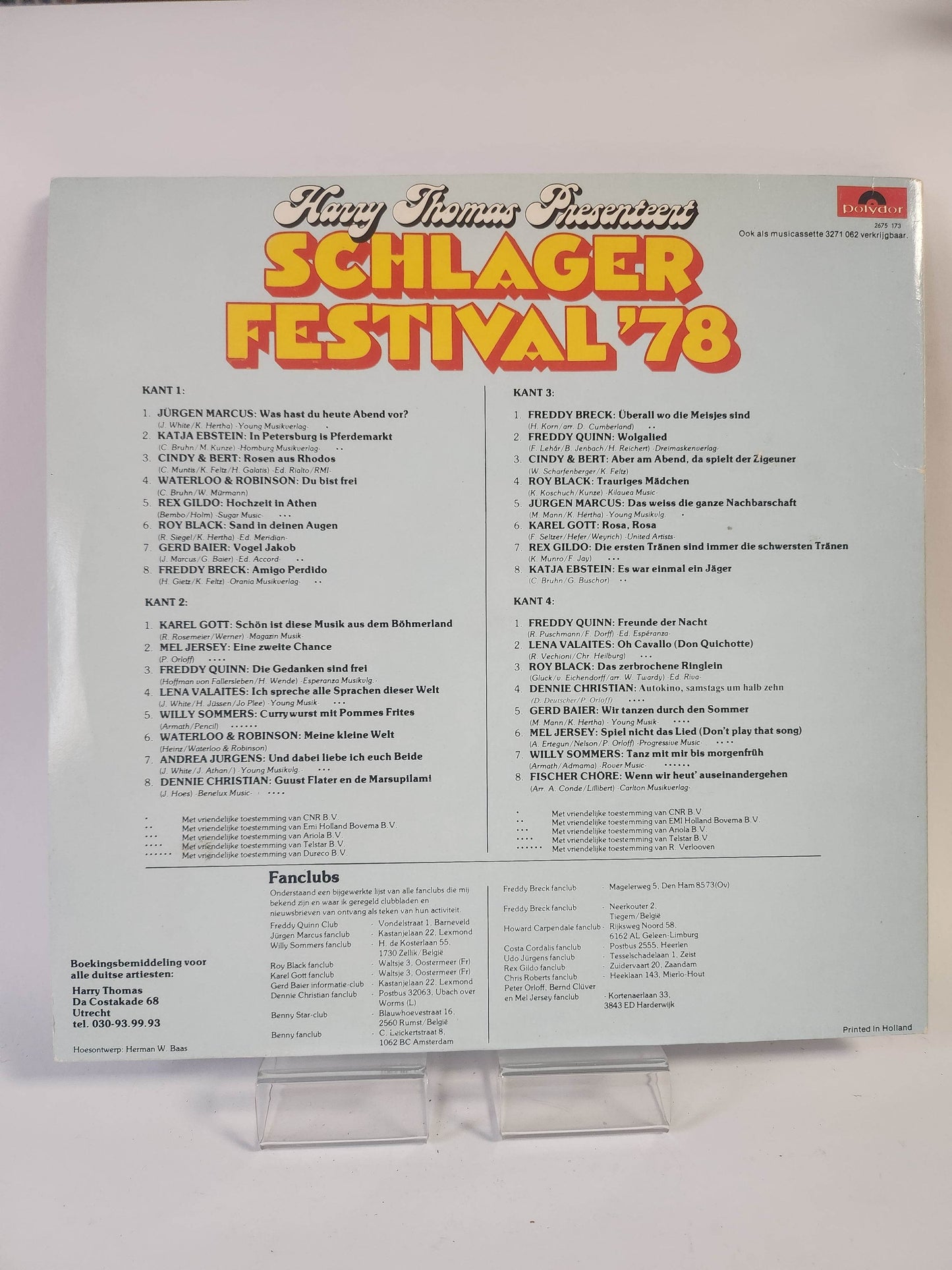 Harry Thomas Presenteert Schlager Festival '78 LP Vinyl - Feniks Gameshop