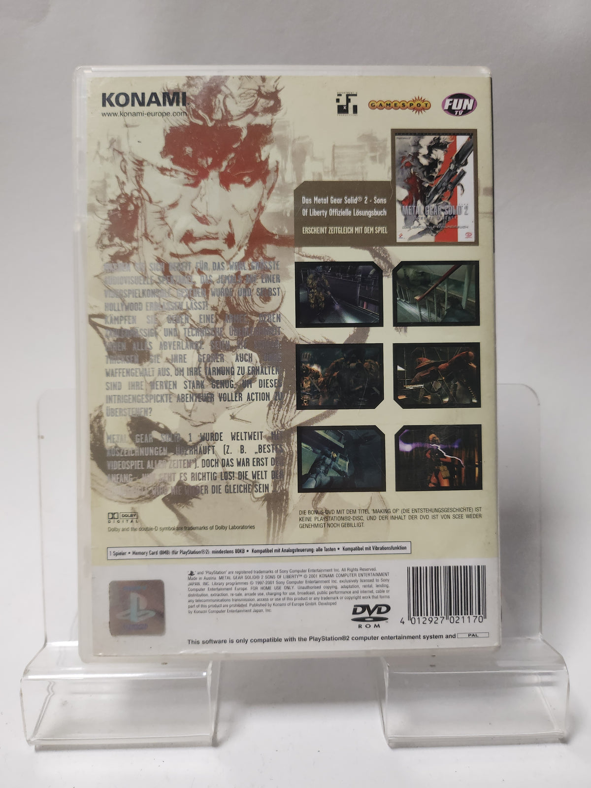 Metal Gear Solid Sons of Liberty (No Book) PlayStation 2