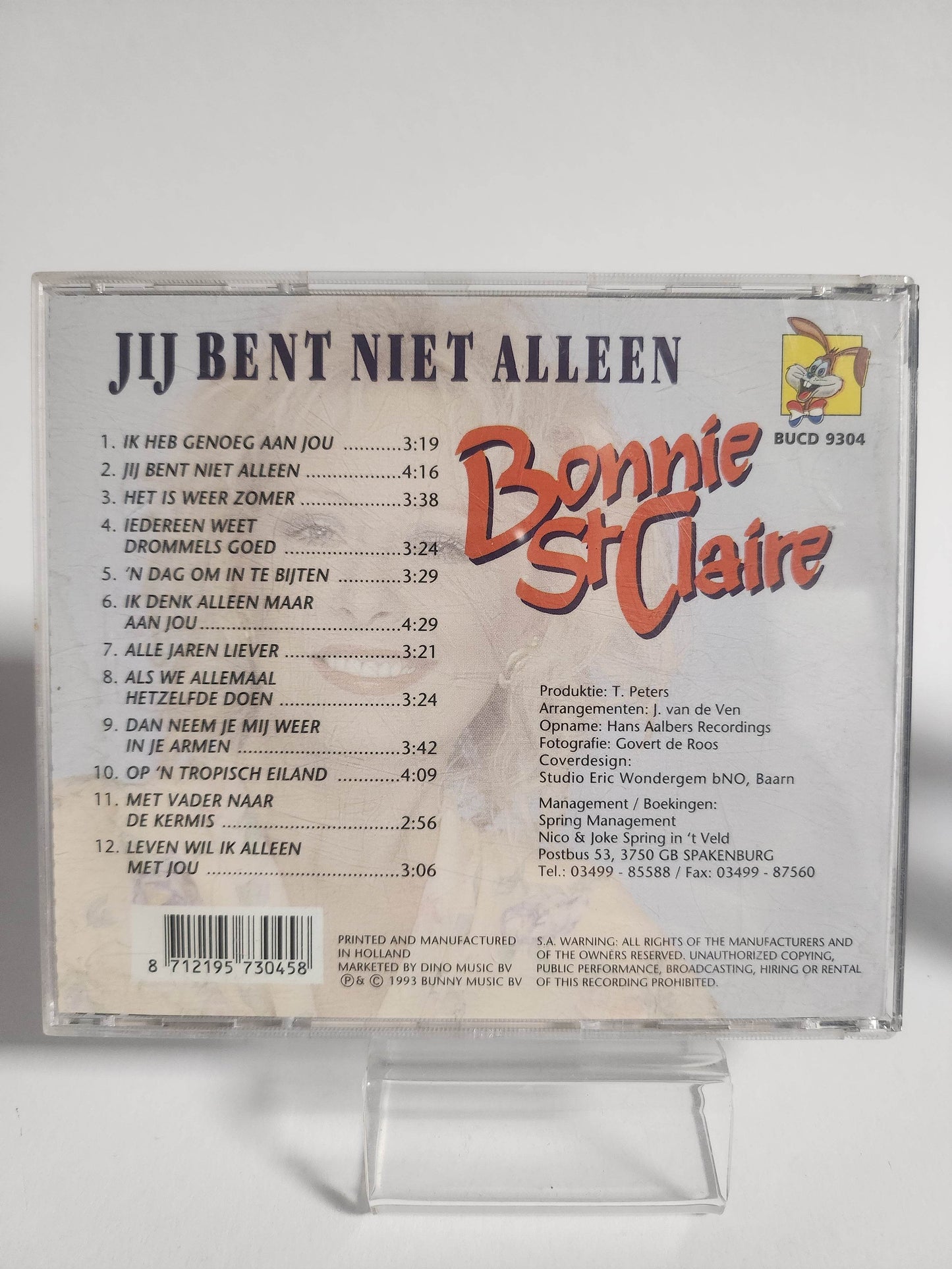 Bonnie St Claire: Jij Bent Niet Alleen CD - Feniks Gameshop