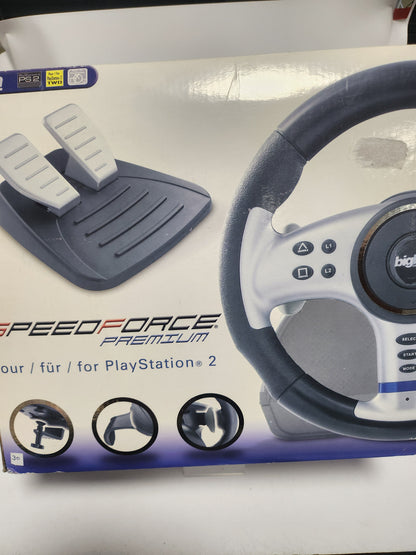 BigBen SpeedForce Premium Wheel & Pedals Boxed Playstation 2
