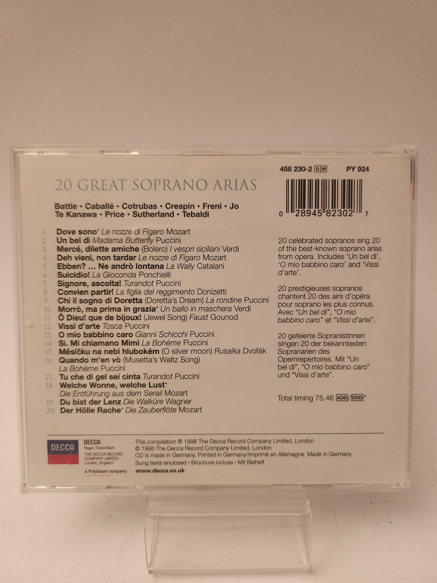 29 Great Soprano Arias CD