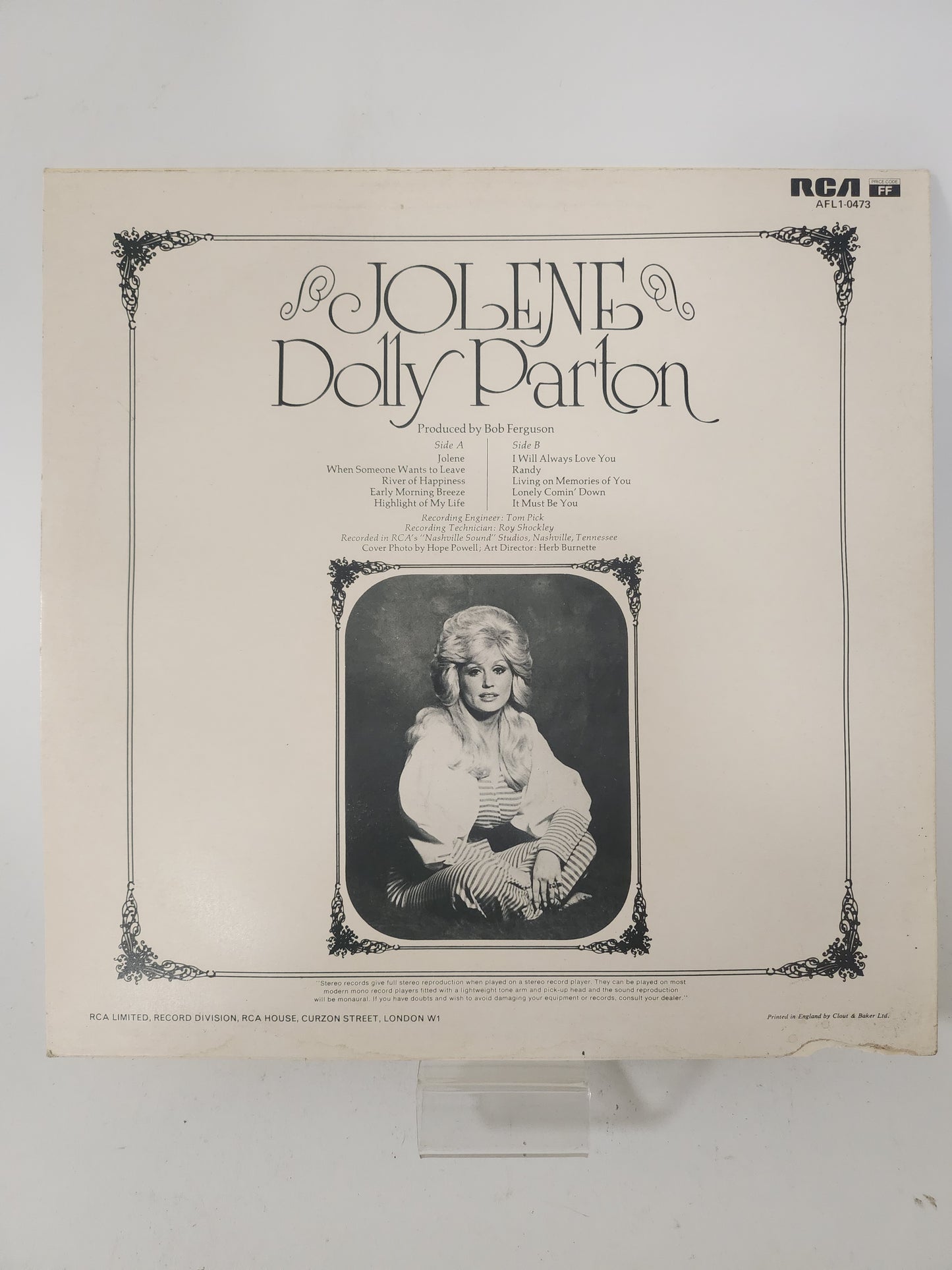 Jolene: Dolly Parton LP Vinyl