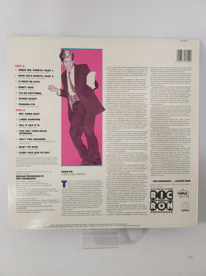 Check Mr Popeye: Eddie Bo LP Vinyl