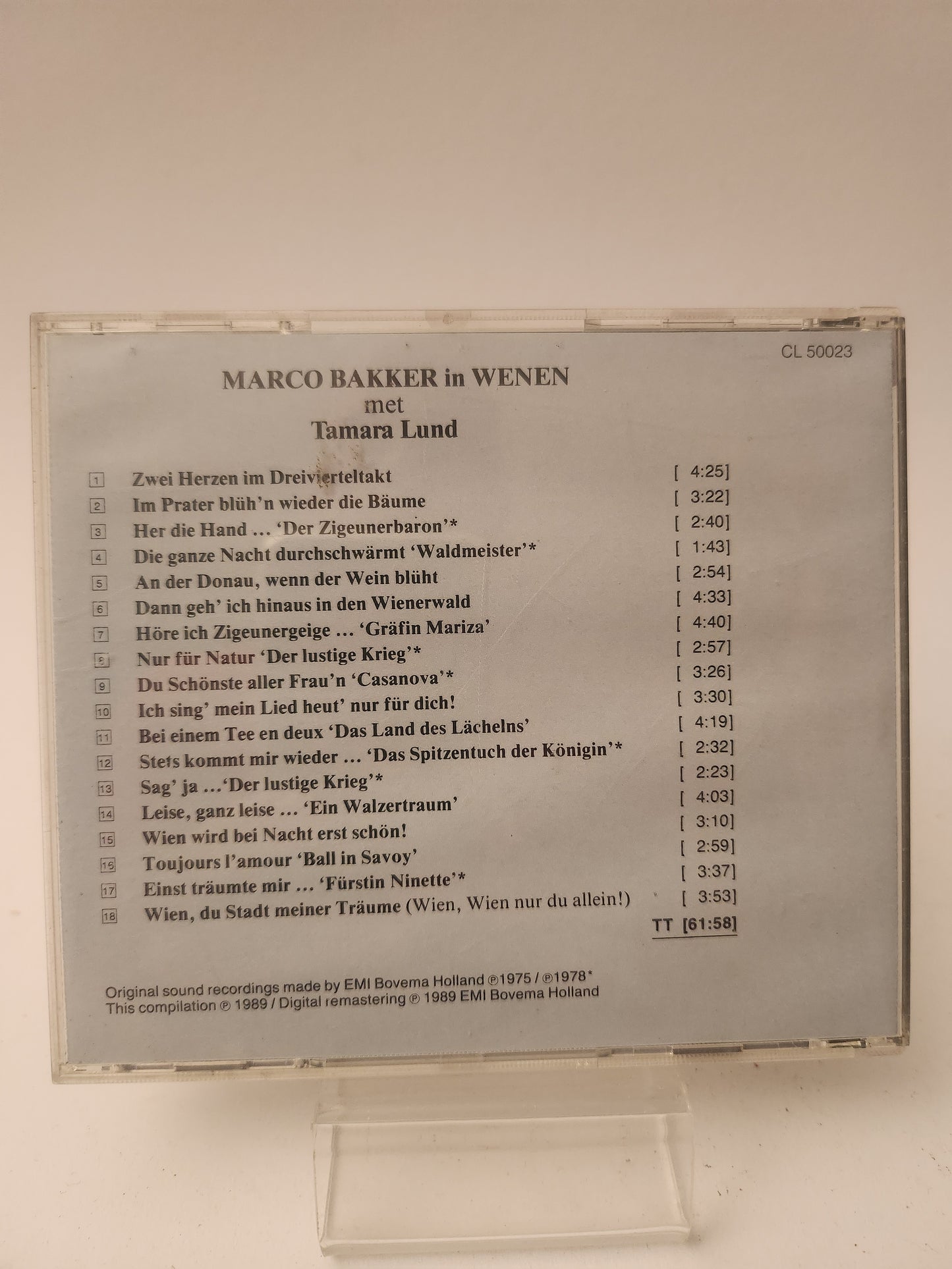 Marco Bakker in Wenen met Tamara Land CD