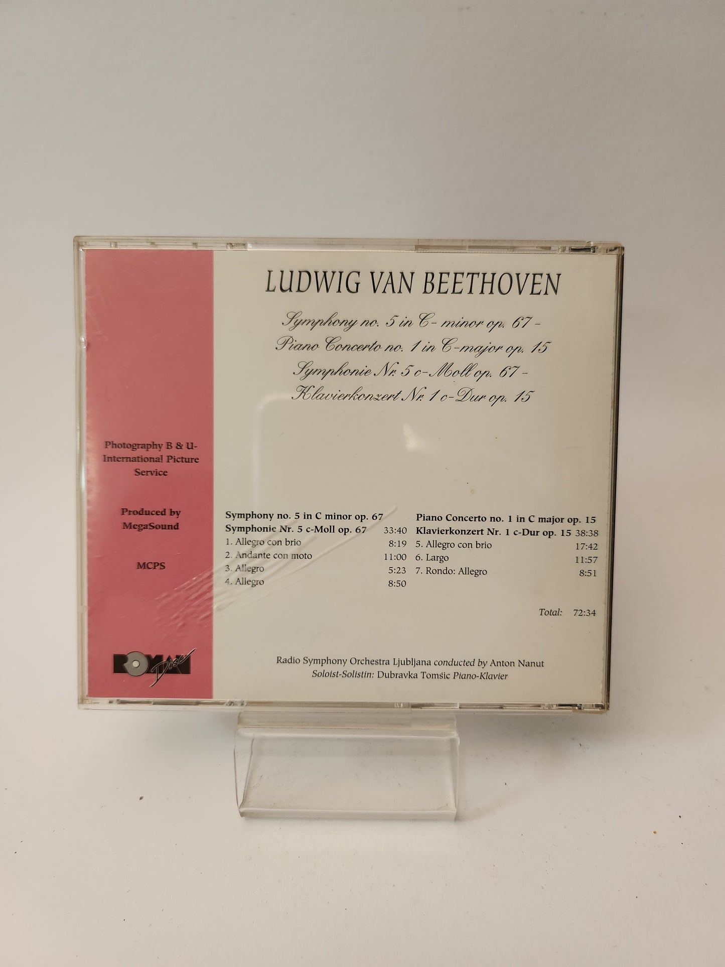 Ludwig van Beethoven: Symphony No 5 &  Klavier Concerto No 1 CD