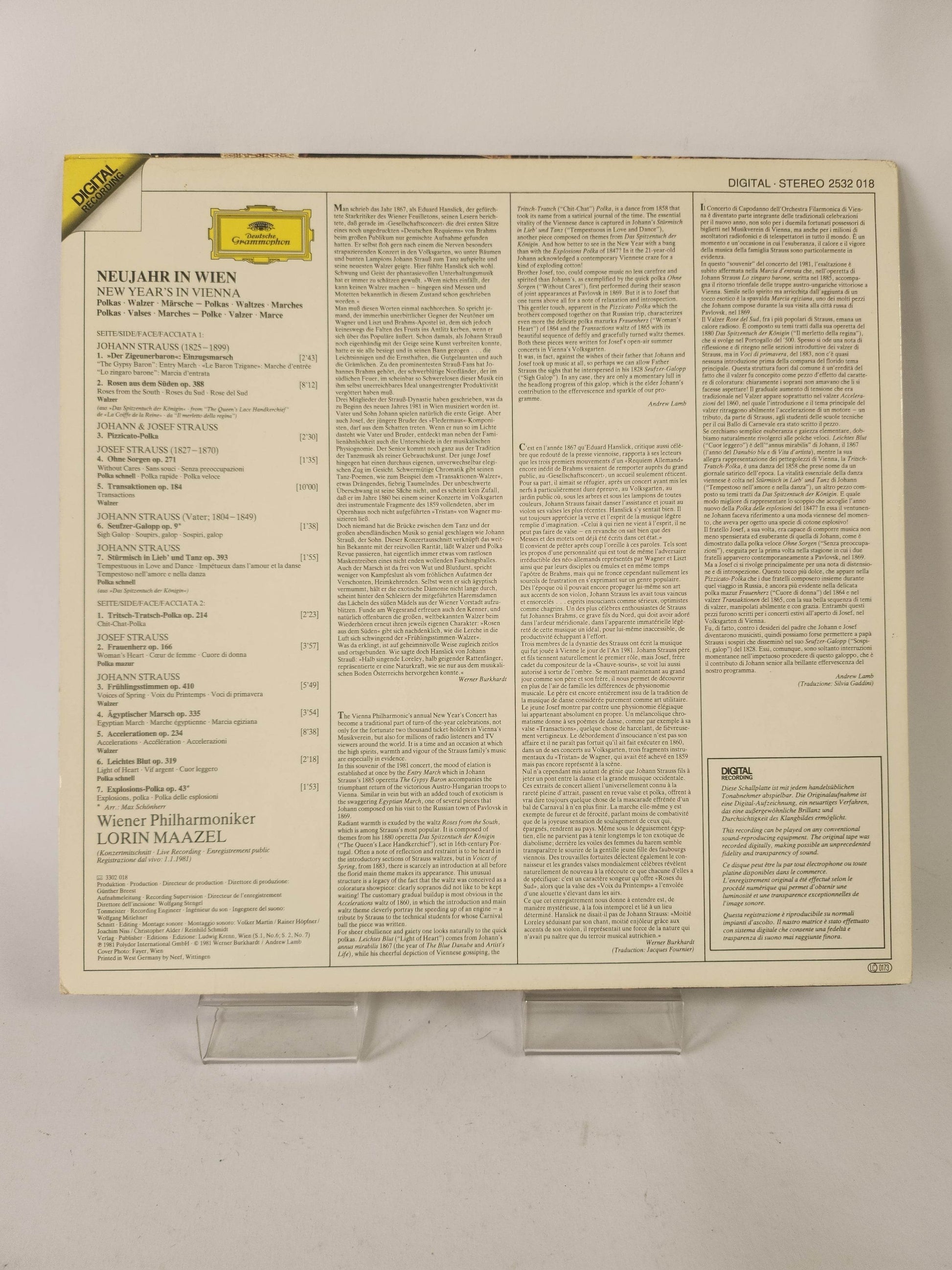 Deutsche Grammophon: New Year's in Vienna LP Vinyl - Feniks Gameshop