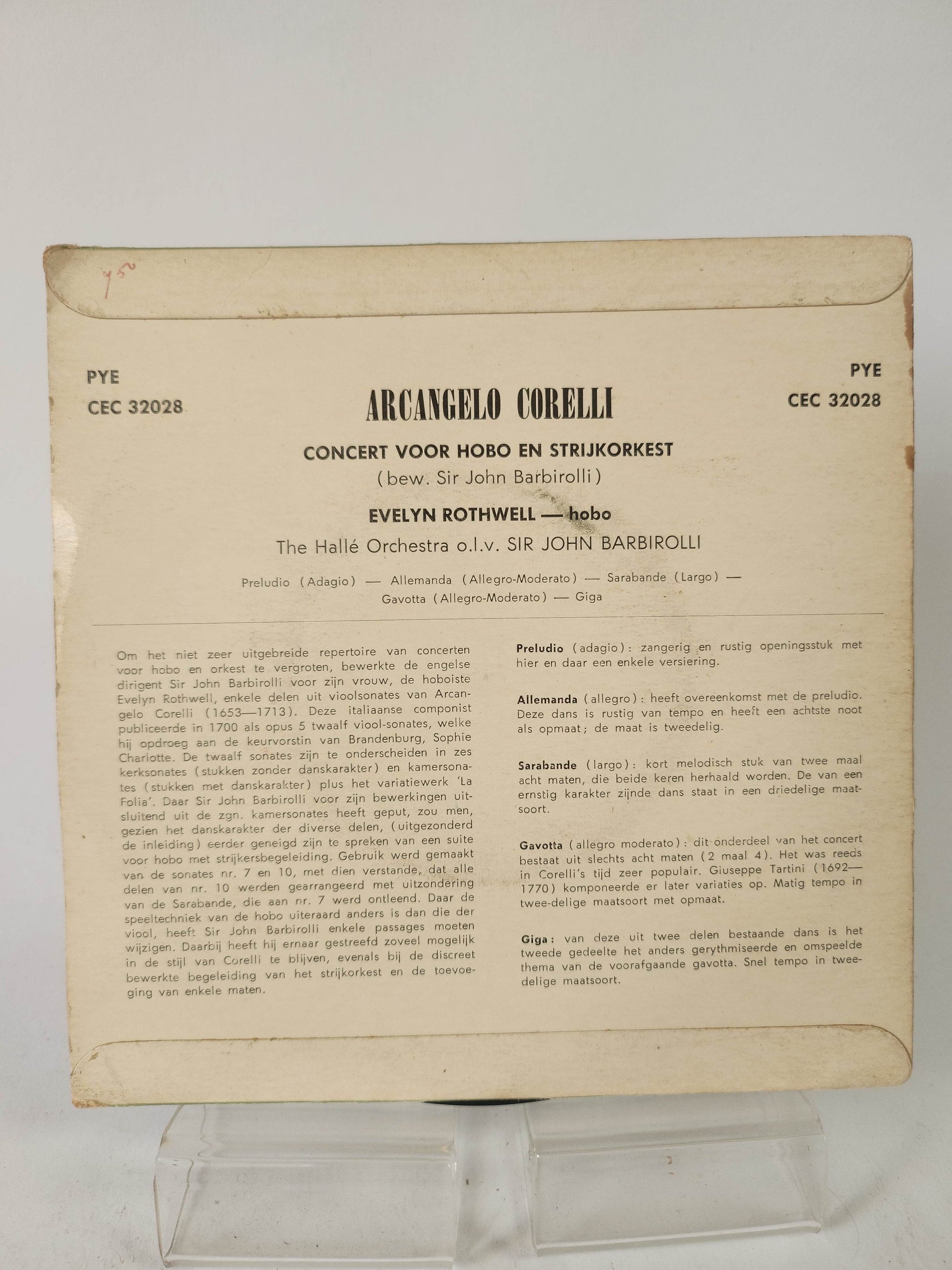 Arcangelo Corelli: Concerto for Oboe and Strings Single Vinyl - Feniks Gameshop
