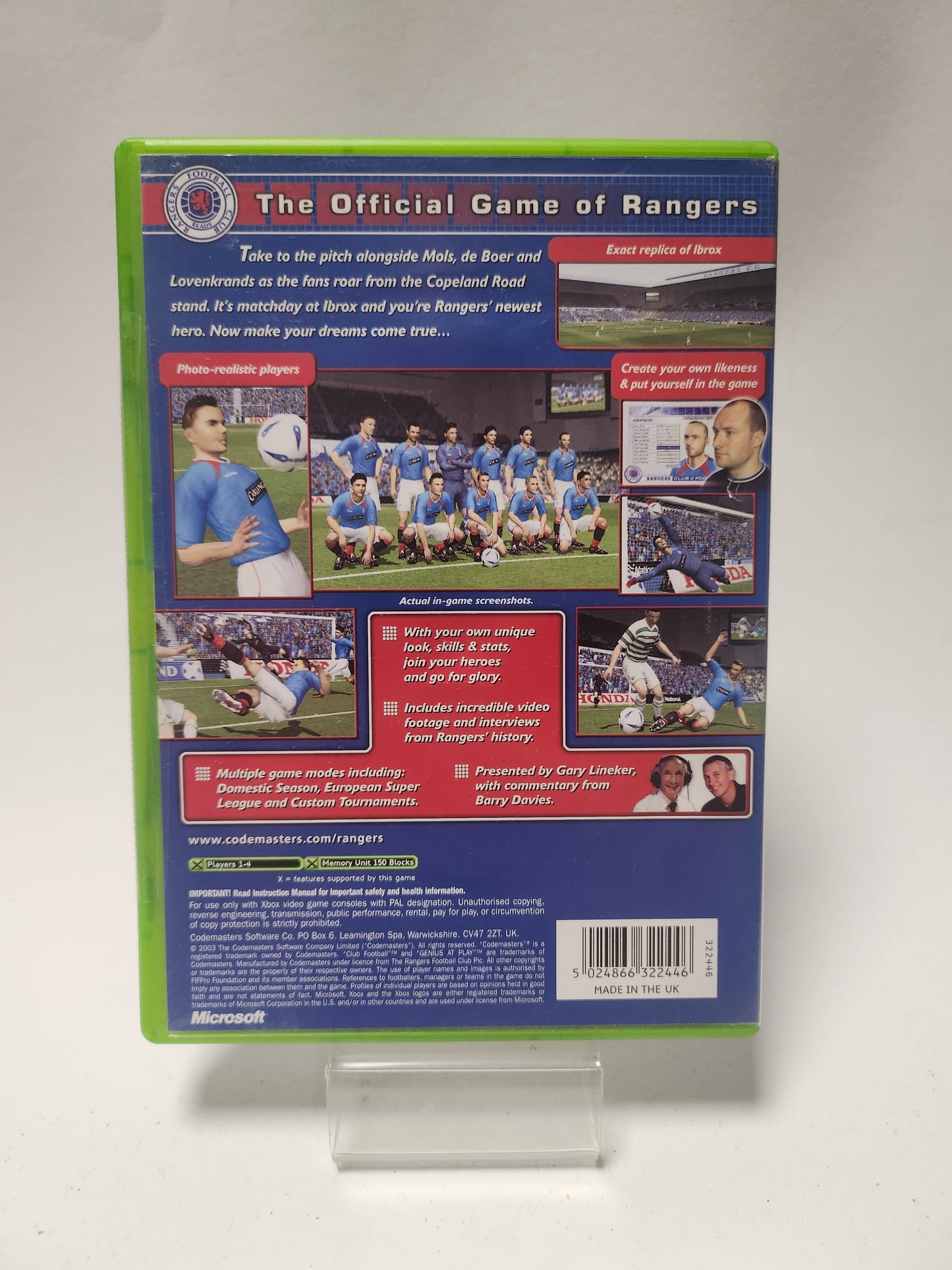 Rangers Club Football versiegeltes Xbox Original