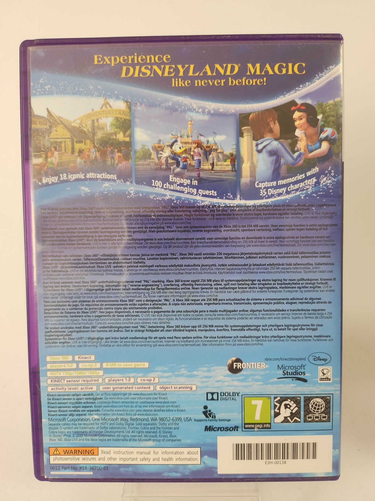 Kinect Disneyland Adventures (No Book) Xbox 360 - Feniks Gameshop
