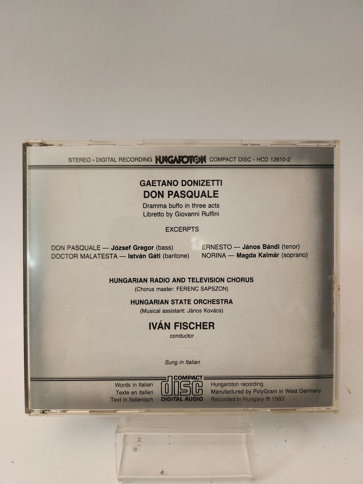Gaetone Donizetti: Don Pasquale CD