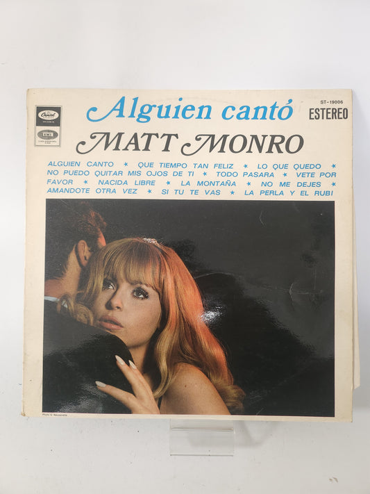 Alguien Canto: Matt Monro LP Vinyl