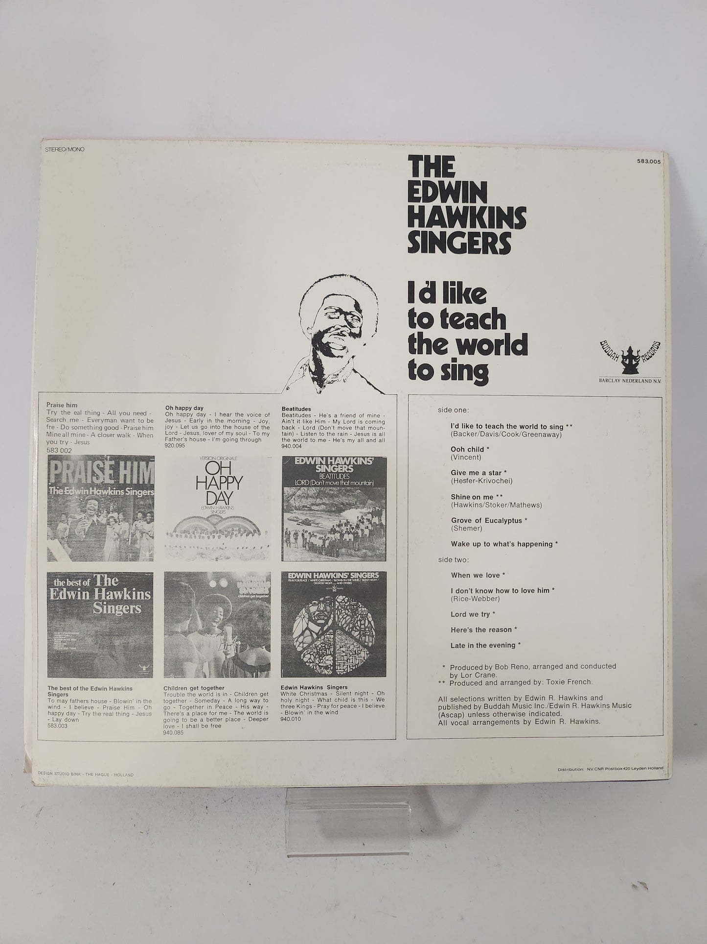 I'd Like to Teach the World to Sing: the Edwin Hawkins Singers LP Vinyl