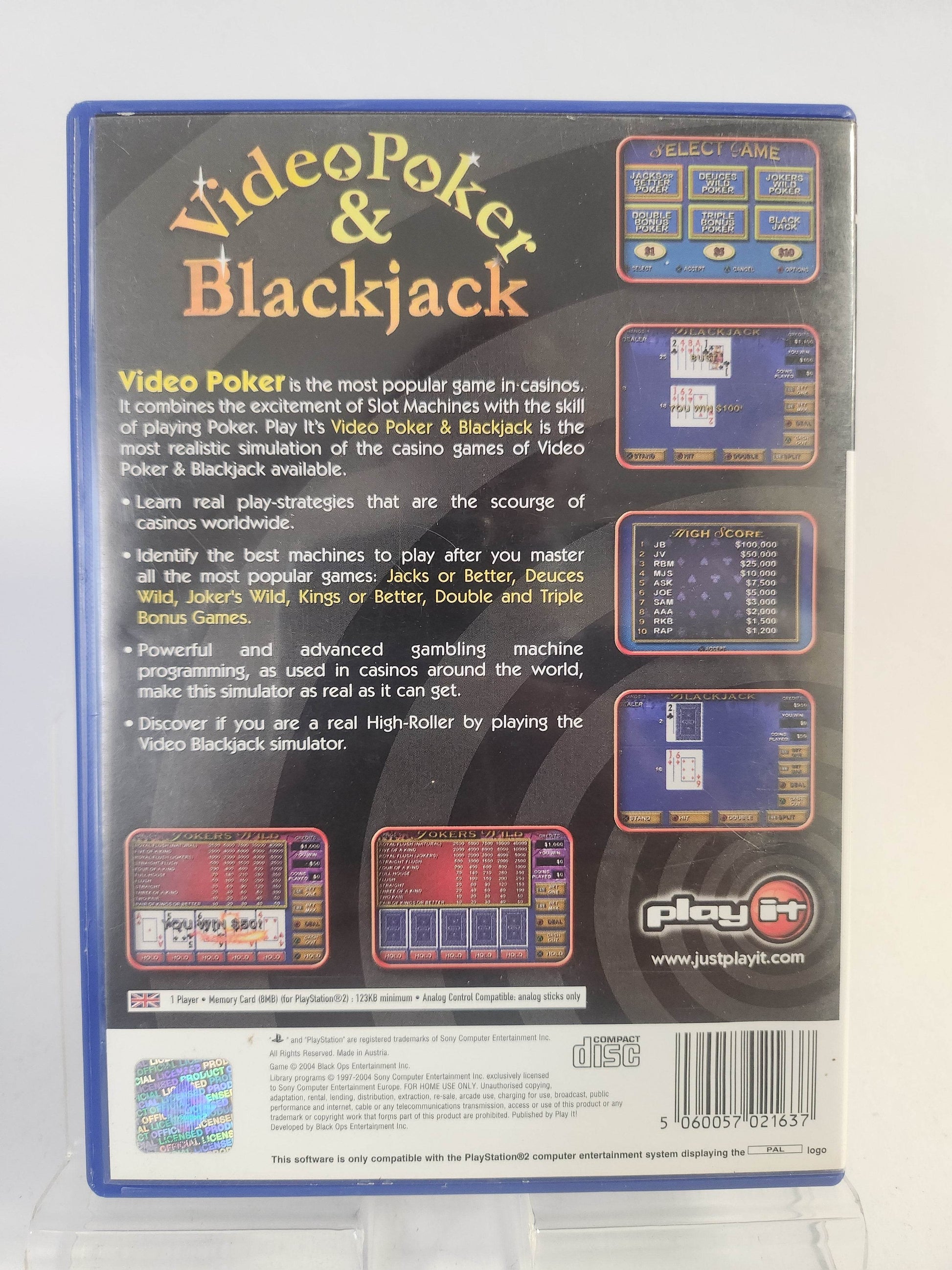 Video Poker & Blackjack Playstation 2 - Feniks Gameshop