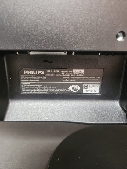 Philips 226V4L Monitor 21,5Inch PC Beeldscherm