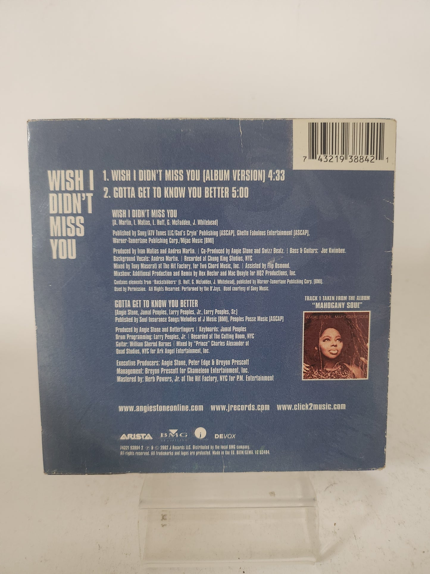 Angie Stone: Wish I Didn't Miss You CD Single