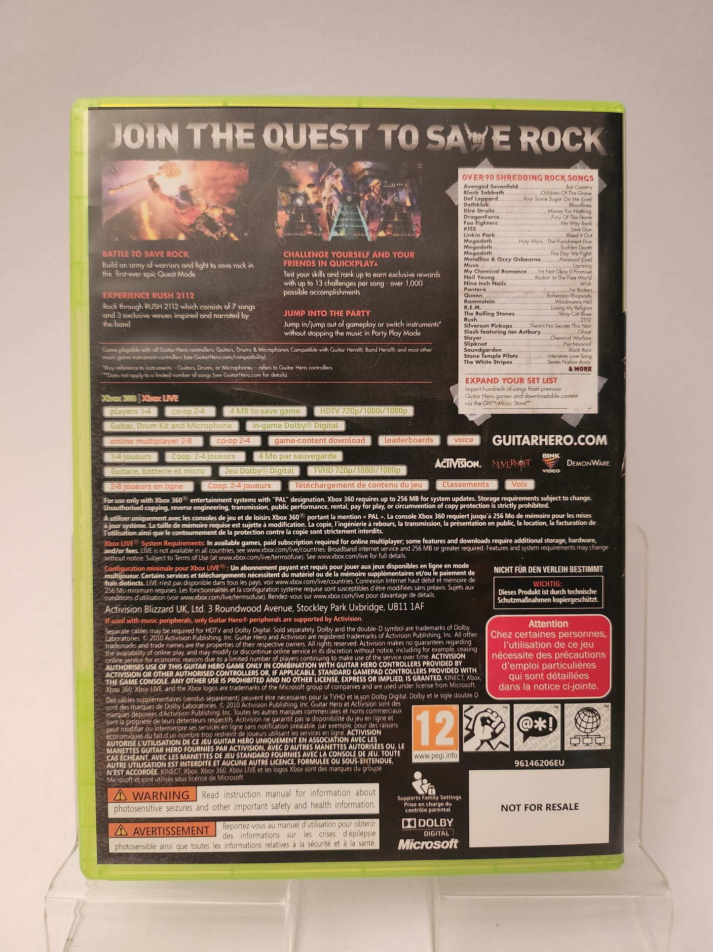 Guitar Hero Warriors of Rock Xbox 360