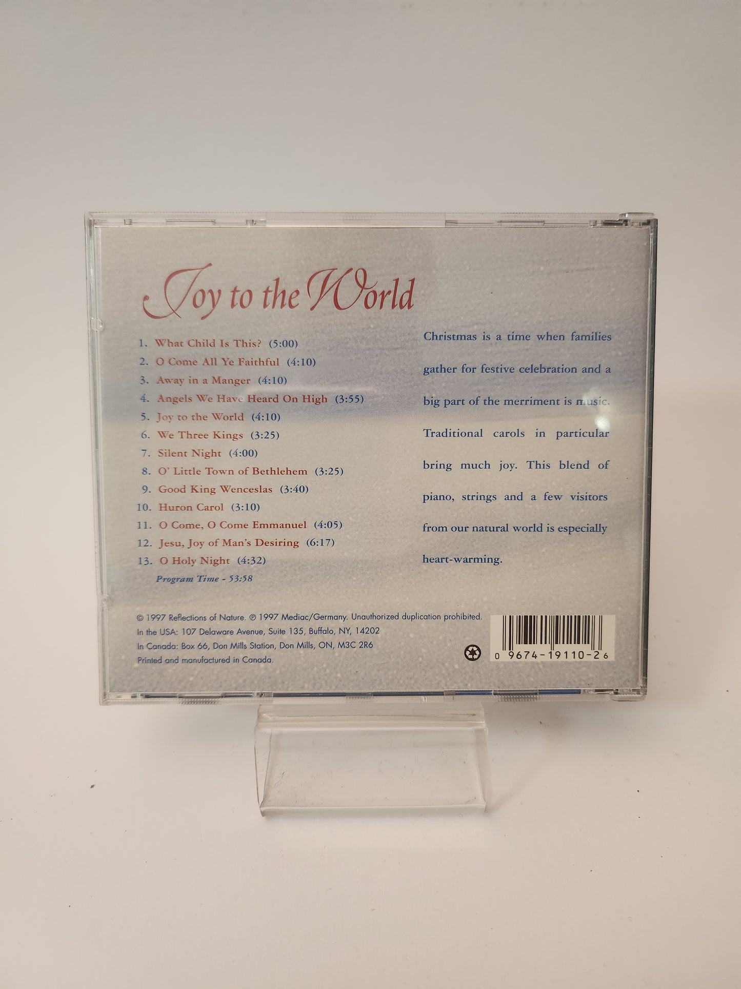 Reflections of Nature: Joy to the World CD