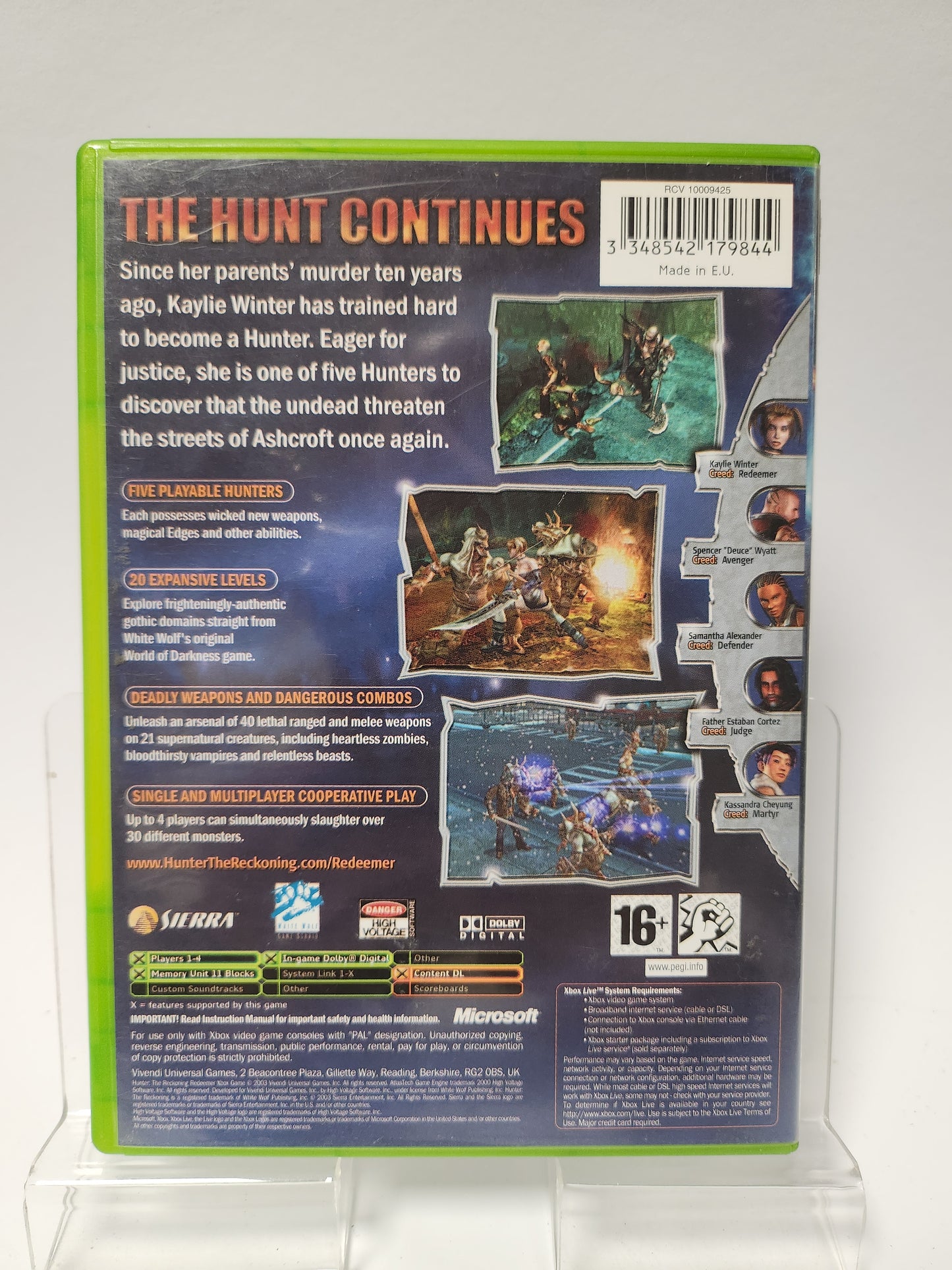 Hunter the Reckoning Redeemer Xbox Original