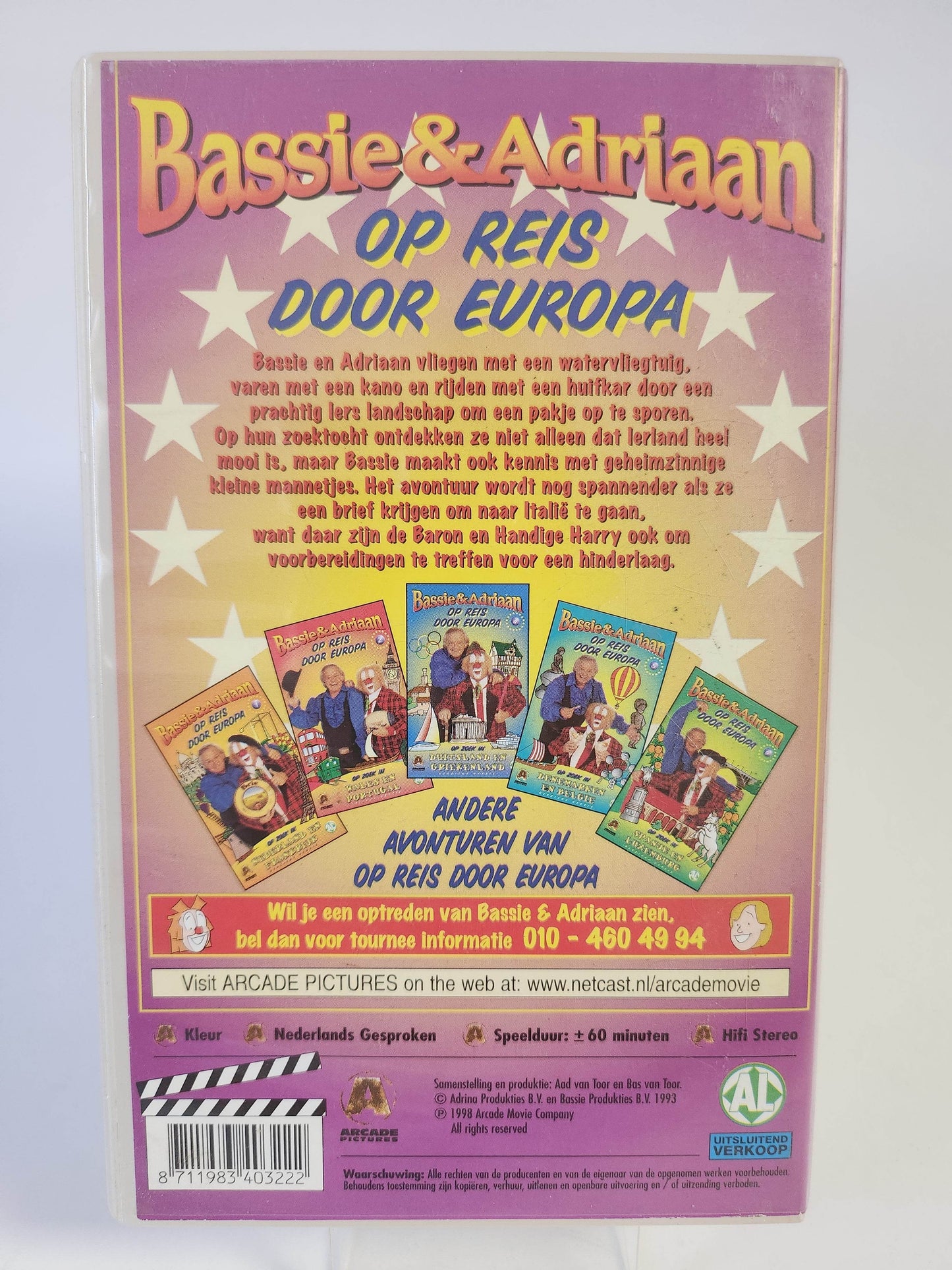 Bassie & Adriaan op Reis door Europa 3 VHS - Feniks Gameshop