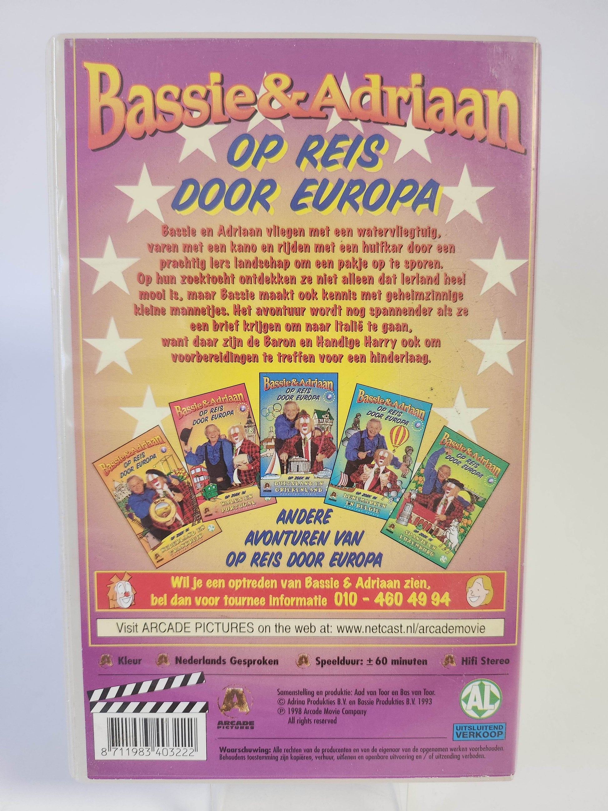 Bassie & Adriaan op Reis door Europa 3 VHS - Feniks Gameshop