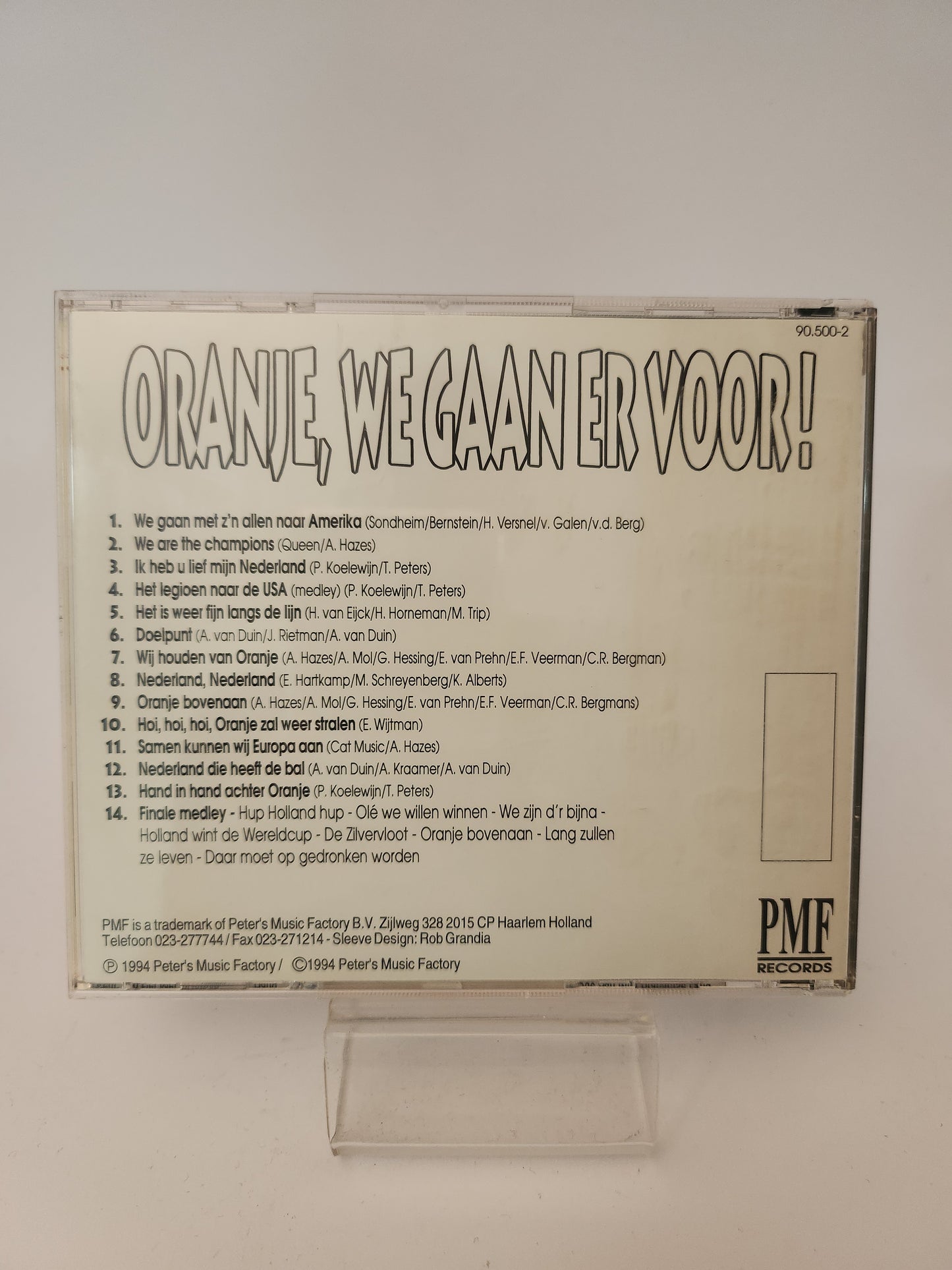 Oranje, We Gaan Ervoor CD