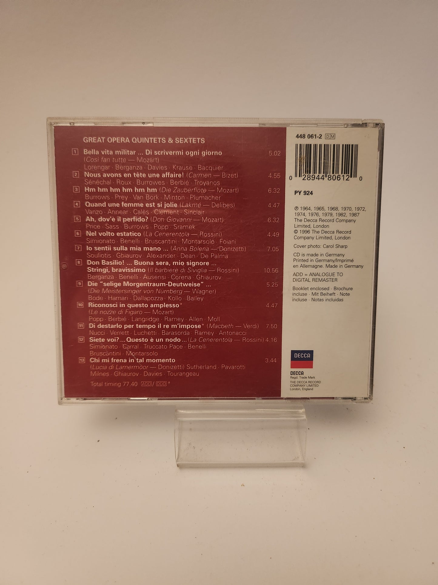 Great Opera Quintets & Sextets CD