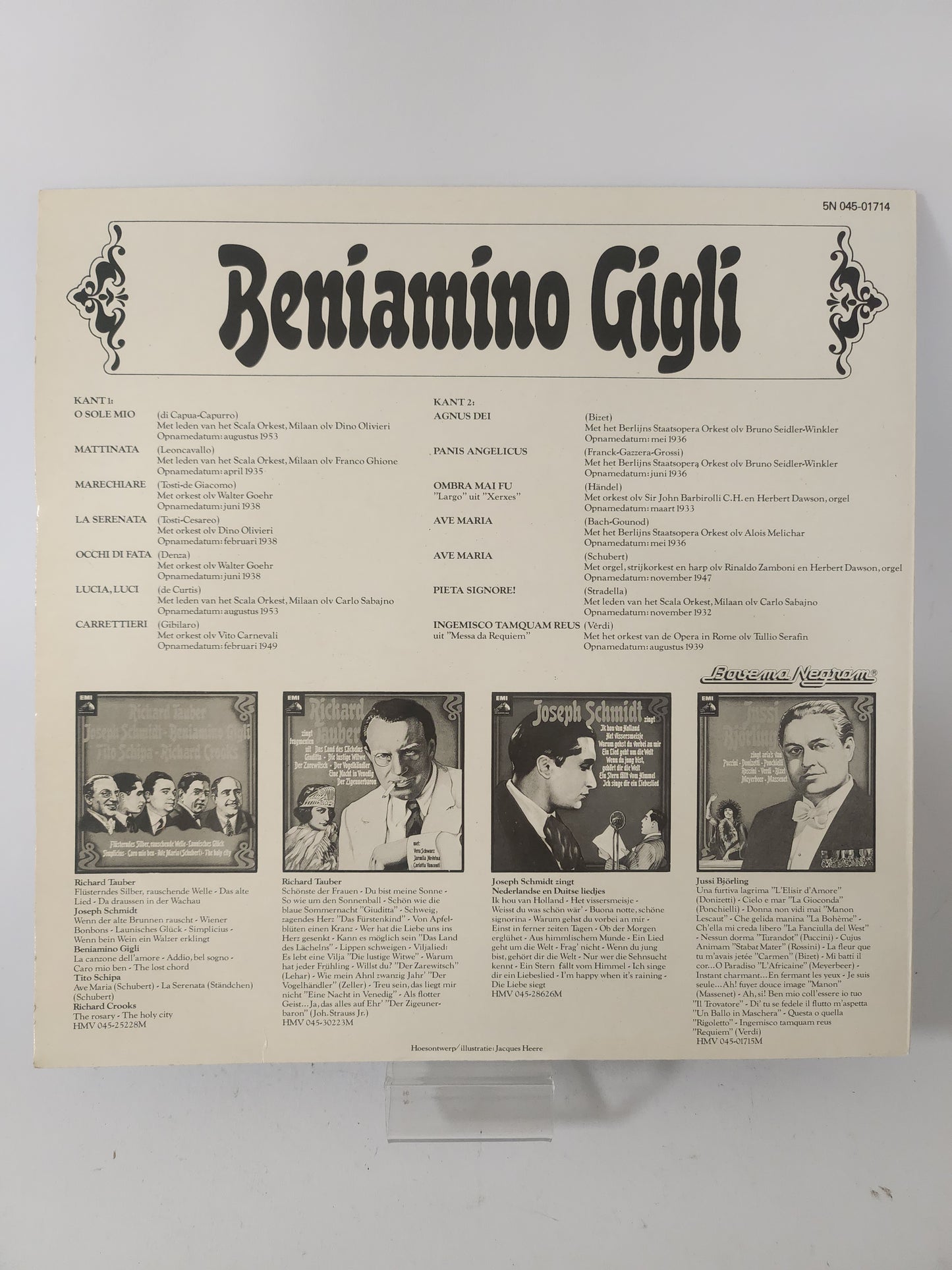 Beniamino Gigli zingt Itsliaanse Liederen en Religieuze Werken LP Vinyl