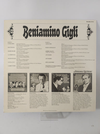 Beniamino Gigli zingt Itsliaanse Liederen en Religieuze Werken LP Vinyl