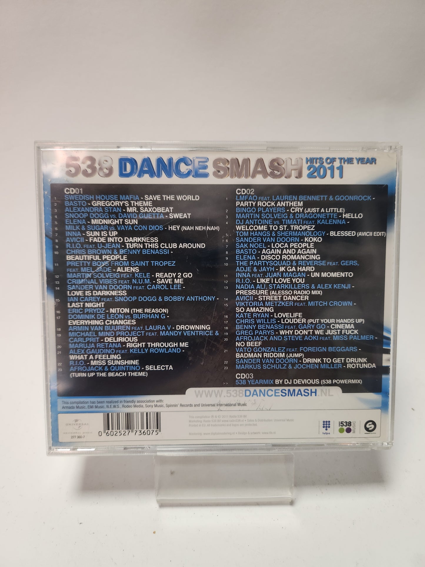 538 Dance Smash Hits of the Year 2011 Dubbel CD