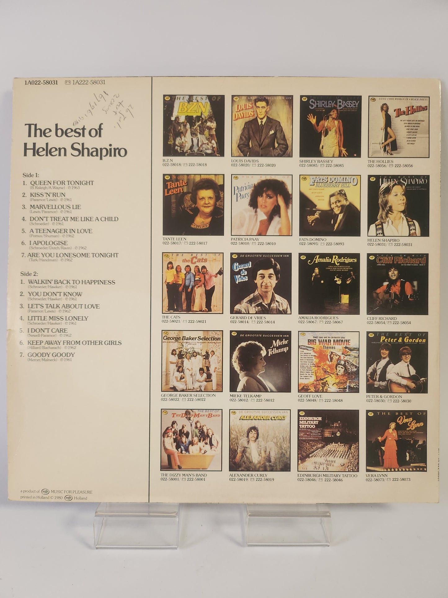 Helen Shapiro "the Best of" LP Vinyl