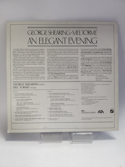 George Shearing Mel Torme: An Elegant Evening LP Vinyl