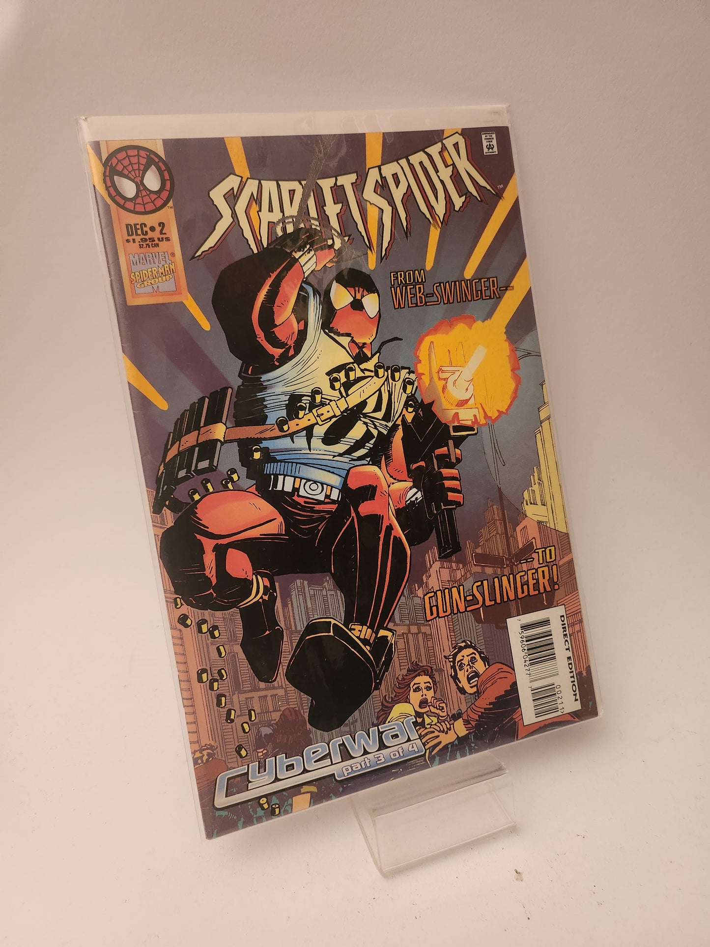 Scarlet Spider #2 Cyber War VF/NM (1995 Marvel Comics) geseald Marvel Comics
